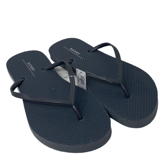 Old Navy Sandals Flip Flop for Women Navy Gray Rubber Summer 737433-04-1 - Picture 1 of 7